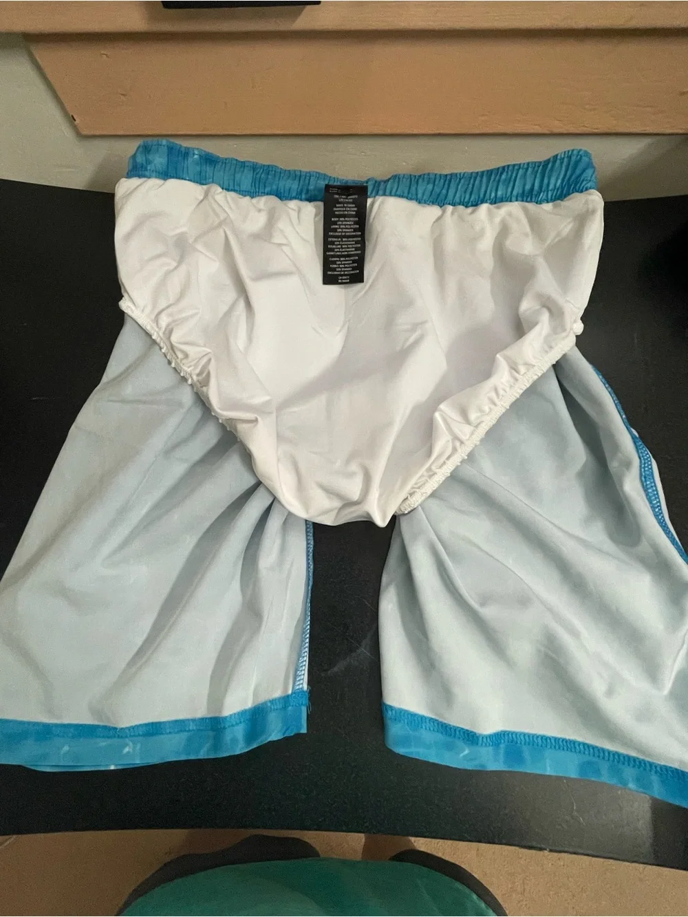 Spyder teens Teal Blue Lightweight Swim Shorts( size: L 14/16)